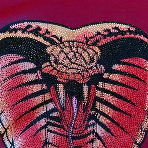 XRAY 4XLT Big & Tall Rhinestone Graphic Tee Red Bling Shirt
